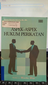 Aspek Aspek Hukum Perikatan