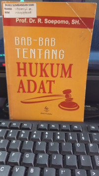Bab-Bab Tentang Hukum Adat