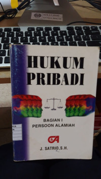 Hukum Pribadi Bagian I Persoon Alamiah