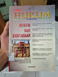 Jurnal Hukum Ius Quia Iustum : Hukum Dan Kekuasaan
