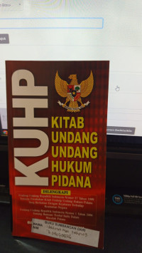 KUHP Kitab Undang-Undang Hukum Pidana