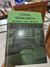 Legal Research : Materials And Methods