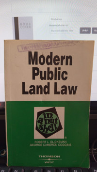 Modern Public Land Law In A Nut Shell Third Edition