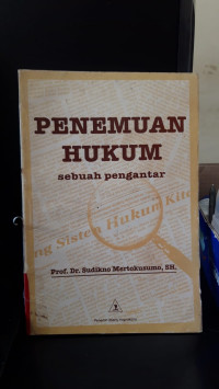 Penemuan Hukum Sebuah Pengantar