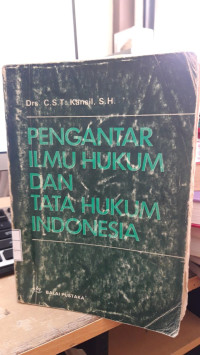 Pengantar Ilmu Hukum Dan Tata Hukum Indonesia