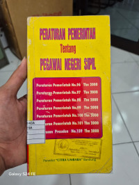 Peraturan Pemerintah Tentang Pegawai Negeri Sipil