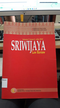 Sriwijaya Law Review Issue 2 2023