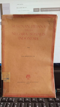 Susunan Pidana Dalam Negara Sosialis Indonesia